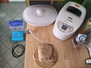 Trainingstörn und Brotbackexperiment Versuchsaufbau