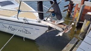 Maststellen und Anker-Bugspriet