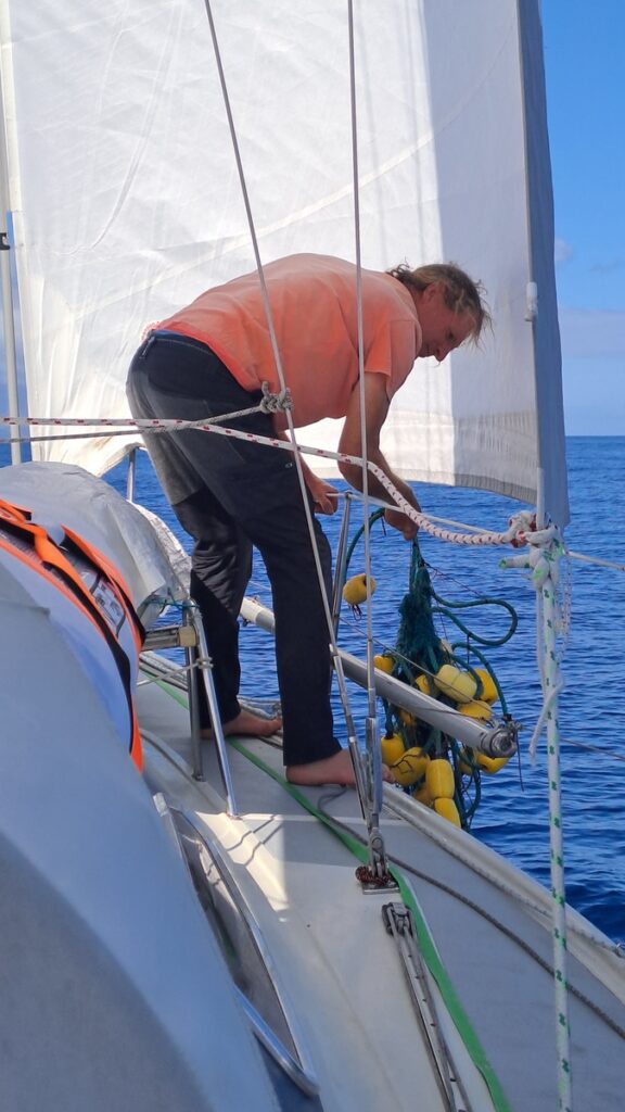 040_La-Gomera-Fischernetz-an-Bord Düse & Fang