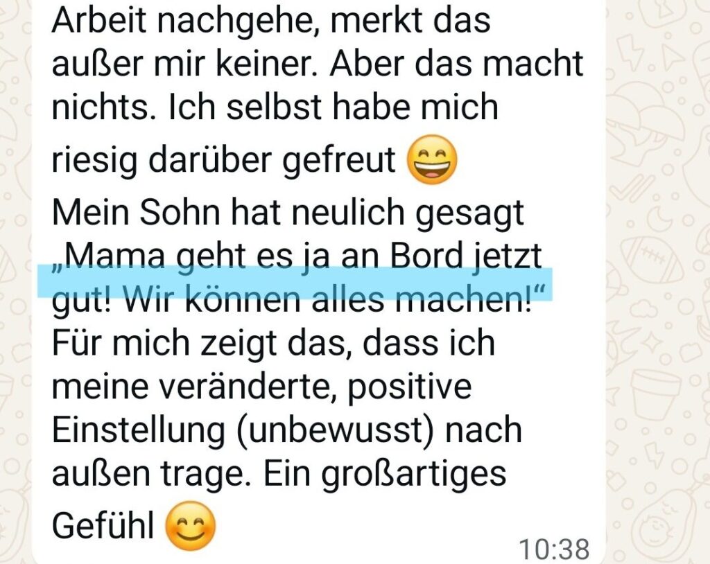 Rückmeldung Seekrankheit RONDÉE anonym