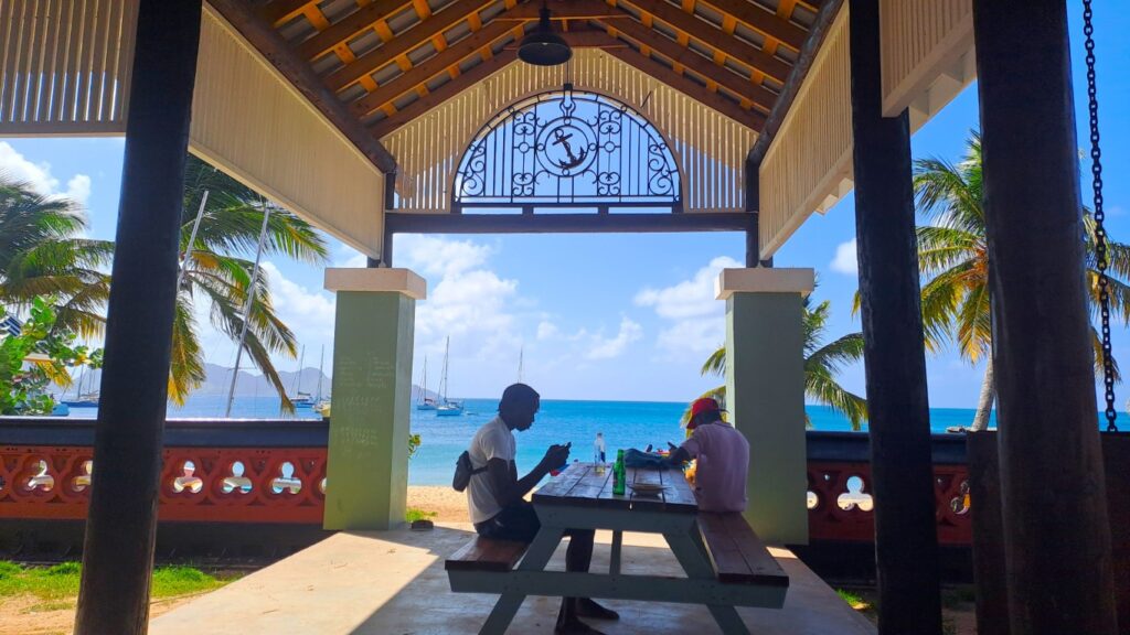 #054_Mayreau_Saline-Bay_Markt Mayreau - Saline Bay
