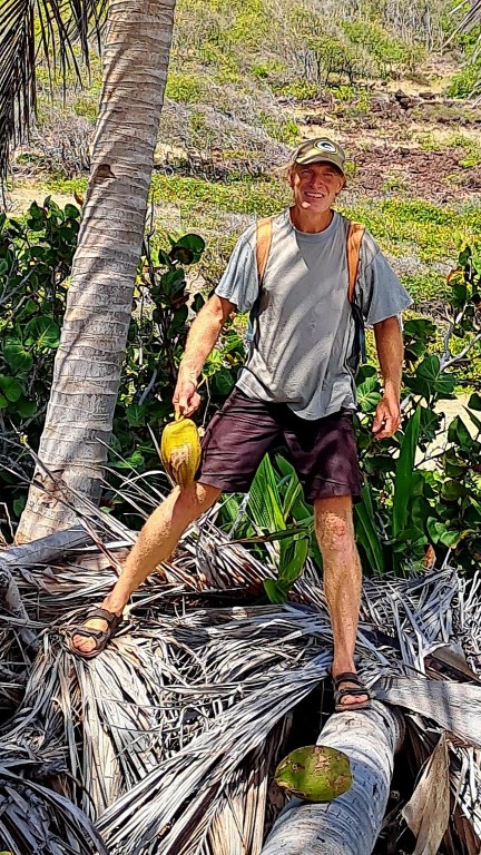 #060_Drei-einsame-Inseln_RONDÉE-ATLANTIQUE Drei einsame Inseln Petite Nevis Kokosernte2 zoom (Mittel)